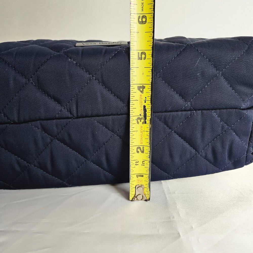 Vera Bradley Tote Bag Small w/ Zippers Performance Twill Classic Navy - Picture 12 of 14